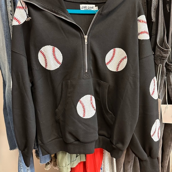 Sequin Baseball Pullover - Picture 2 of 2